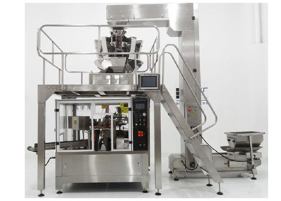 Makarna Atıştırmalıkları İçin Otomatik Döner Hazır Kese Paketleme Makinesi