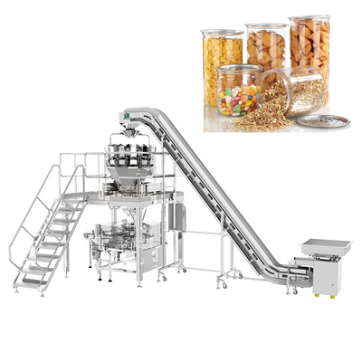 ODM Otomatik Dolum Makinesi Şişelenmiş Kavanozlar Kutular Şişirilmiş Gıda Tatlılar Ambalaj Döner Bardak Dolum Kapama Makinesi