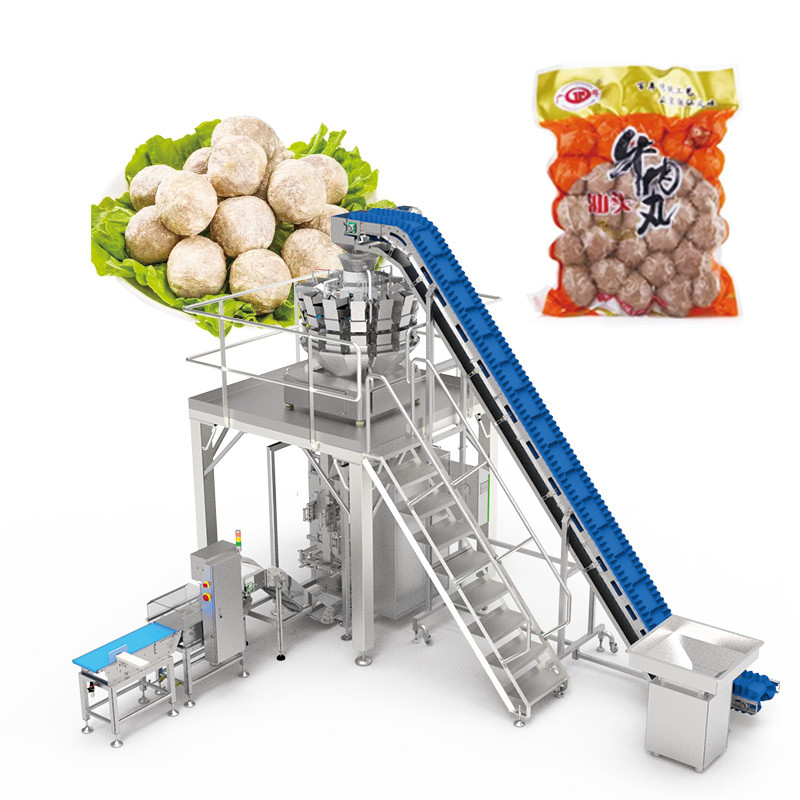 Çoklu Başlı Ağırlık Otomatik Doldurma Mühürlü Salata Paketleme Makinesi Dondurulmuş Taze Lehmüklü Sebze Paketleme Makinesi Vegan için