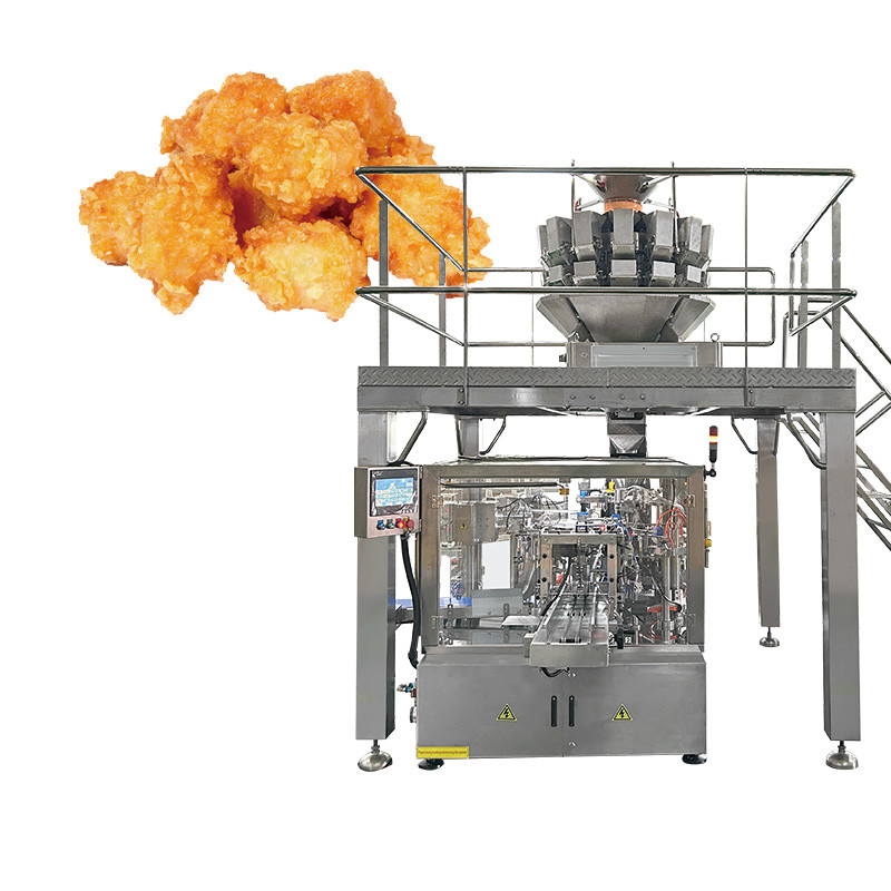 Otomatik önceden hazırlanmış kızarmış tavuk kanatları pirinç pastası sarma makinesi çörekler patlamış mısır tavuk paketleme makinesi