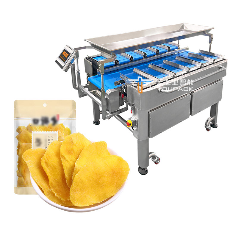 kurutulmuş mango Otomatik Çok İstasyonlu Kemer Taşıyıcı Su Denizi Salata Balık Fillesi Masaüstü Hedef Ağırlık Karşı ağırlık Makinesi