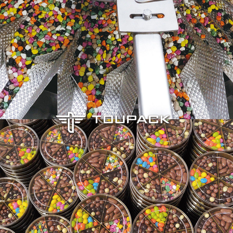 Otomatik ayağa kalkan çanta Doypack tartma paketleme granül Fıstık Kaşev Fındıkları Çoklu Başlı Ağırlık Doldurma Makinesi