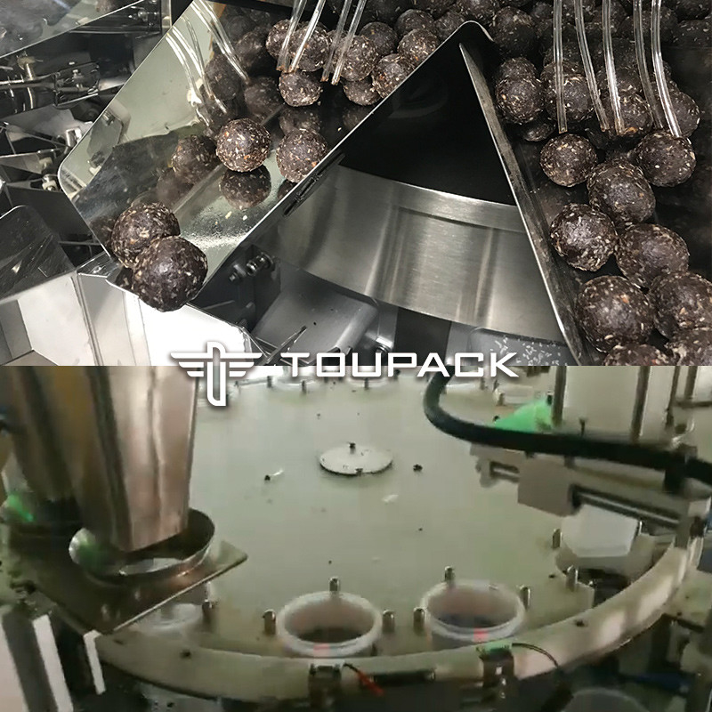Önceden Yapılmış Çanta Paketleme Makinesi Pellet Paketleme Makinesi Tarih Yazılı Çikolata Kupaları Doldurma Makineleri