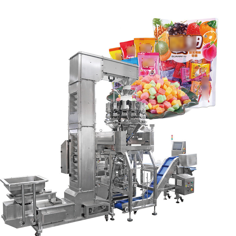 Tamamen Otomatik Yüksek Hızlı Azot Dikey Form Doldur Seal Cüzdan Atıştırmalık Gıda Ağırlama Puffs Gıda Pellet Paketleme Makinesi