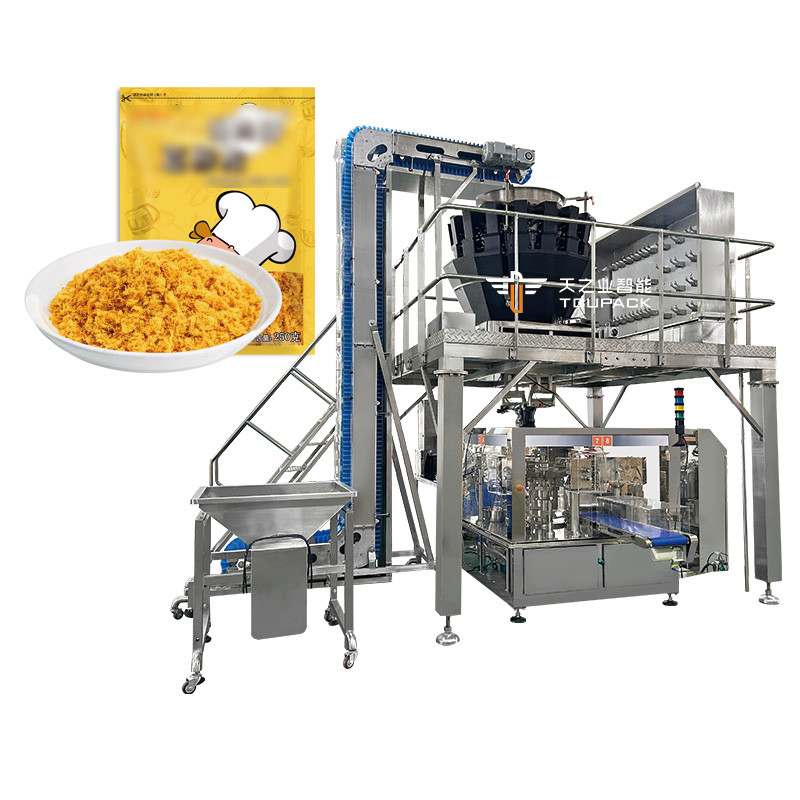 Kişiselleştirilmiş Verimli Dehidratlı Sığır Eti Nuggets Kütlelendirme Paketleme Makinesi Yiyecek Hazır Sığır Eti Çoklu Başlı Ağırlatıcı