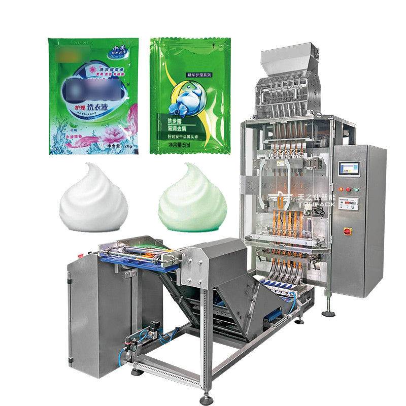 5ml 10ml 50ml 6 şeritli çuval paketleme otomatik çok şeritli sıvı jöle baston doldurma mühürleme ambalaj makinesi