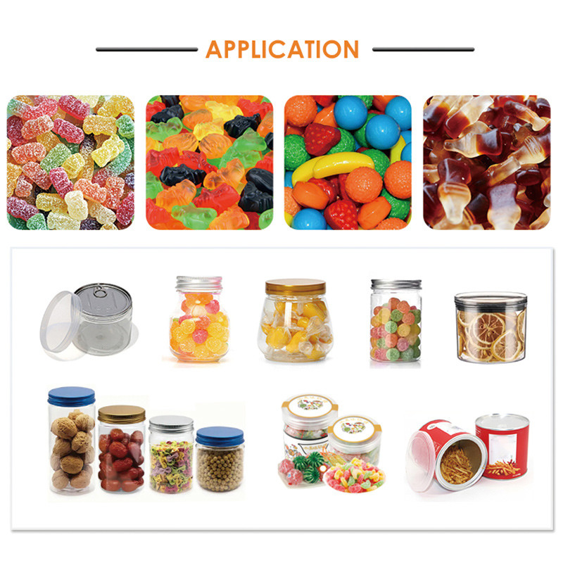 Konserve dolgu makinesi yumuşak şeker dolgu makinesi gummy bear dolgu makinesi 14 baş ağırlıklı paketleme makinesi