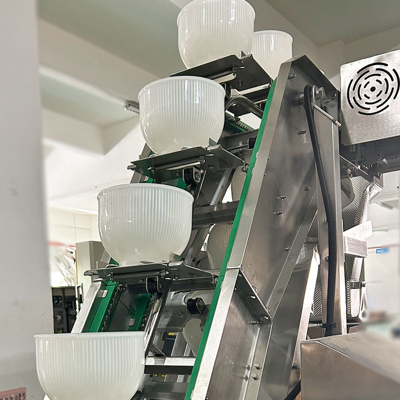Çok malzeme 2.5kg Pet Food Packaging Machine Multihead Weigher Lineer Weigher For Ziplock Doypack Bag Packing