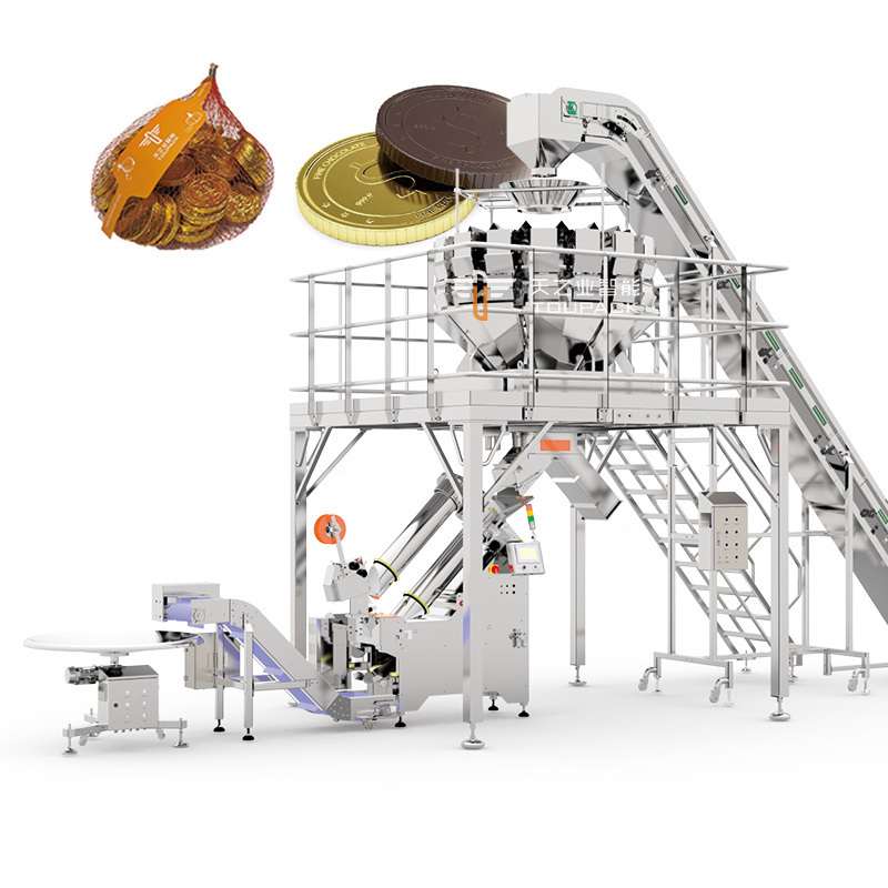 Yüksek Hızlı Dikey Otomatik Ağ Cep Makinesine Havuç Sebze Ağı Torbası Baler Pear Otomatik Ağ Paketleme Makinesine