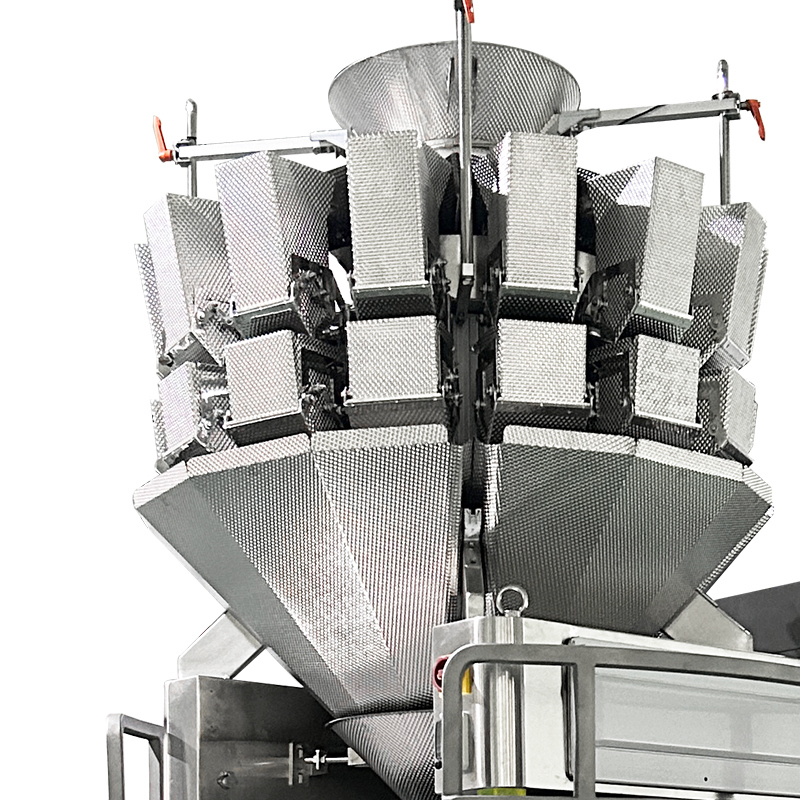 Çok Kafalı Tartı Nar File Torba Klipsleme Makinesi Zencefil Soğan Sarımsak File Torba Paketleme Makinesi