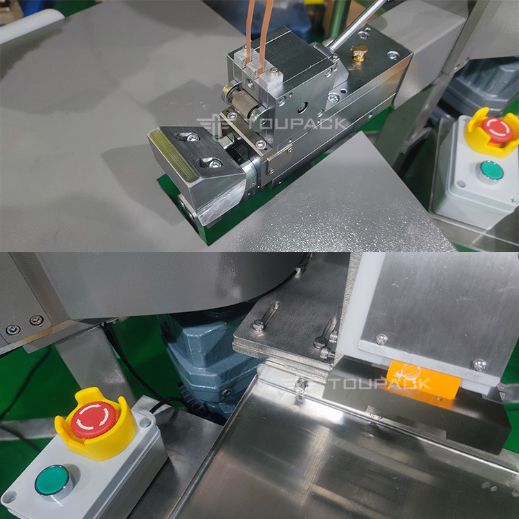 Sarımsak Ağılı Torba Paketleme Makinesi Staples ile Yarım Otomatik Zencefil Ağılı Torba Klipleme Paketleme Makinesi