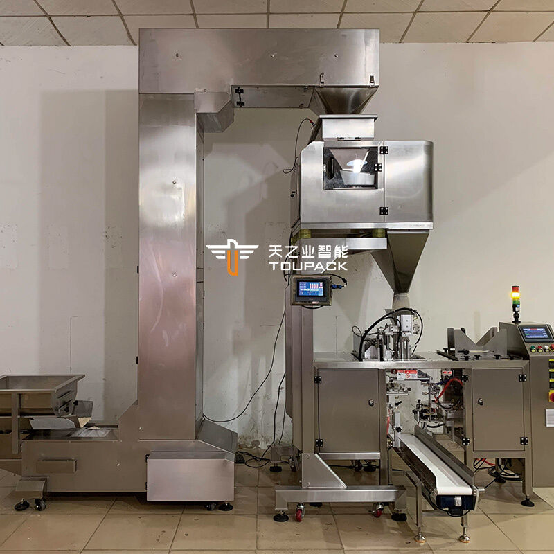 Otomatik 4 Başlı Lineer Tartım Paketleme Makinesi 500g 1kg 2kg Gıda Sınıfı Yapıştırma Etiketleme Folyo Kağıt Fasulye Pelet Şeker İçin