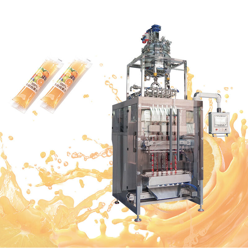 Otomatik Çok Şeritli 50ml 100ml Sıvı Poşet Meyve Suyu Buz Lolipop Jöle Çubuk Şerit Poşet Paketleme Makinesi