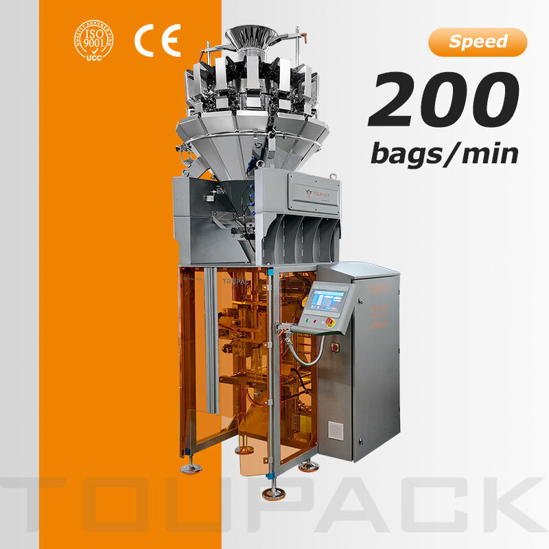 Atıştırmalıklar için Yüksek Hızlı Otomatik Dikey Ambalaj Makinesi Fındık Granüller Gıda Ambalaj Makinesi