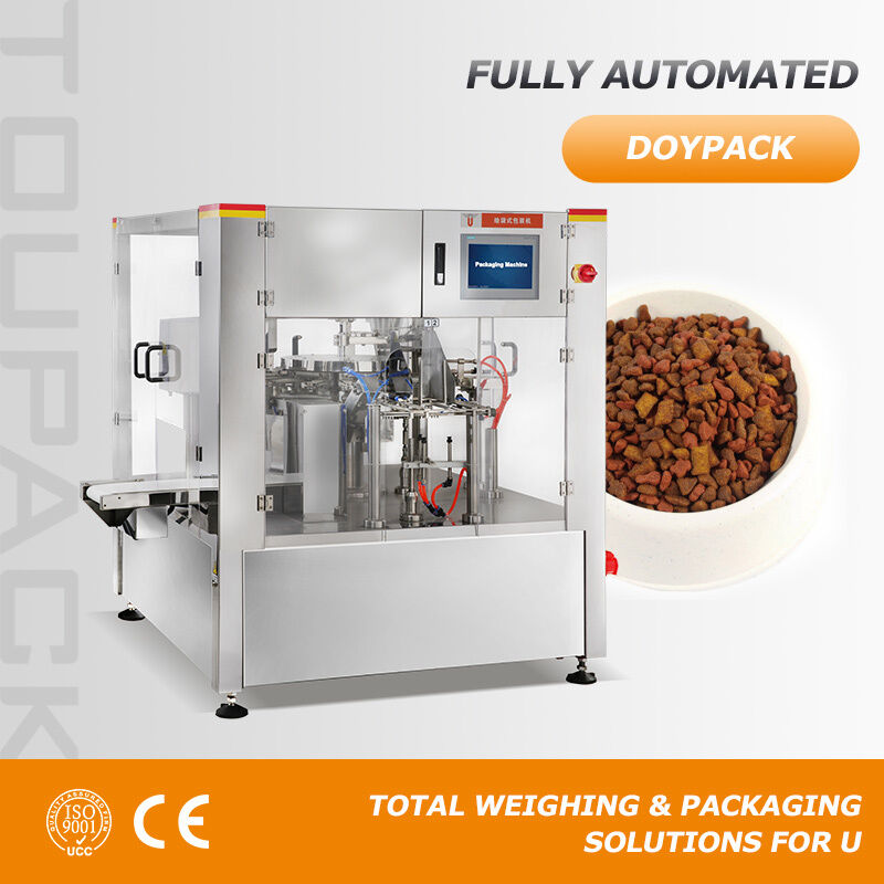 Fındık Şeker Atıştırmalıkları Evcil Hayvan Maması Hazır Torbalar için Otomatik Döner Doypack Paketleme Makinesi