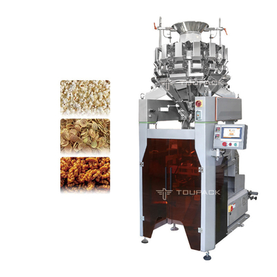 14 Kafa Hepsi Bir Arada Tartı Paketleme Makinesi Şişirilmiş Gıda Çok Kafalı Kantar 4kw
