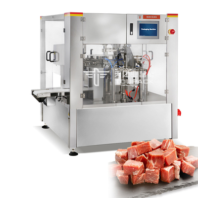 Et Doldurma Sızdırmazlık Hazır Çanta Vakum Paketleme Makinesi için Otomatik Döner Premade Çanta Vakum Paketleme Makinesi