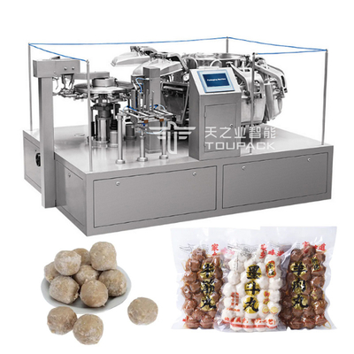 Otomatik Vakum Paketleme Makinesi Doypack Stand-Up Torbaları Dondurulmuş Gıda Döner Hazır Kese Paketleme Makinesi