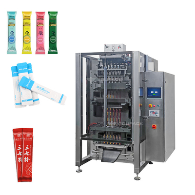SS Poşet Paketleme Makinesi Kahve Pudra Şekeri Bal 2/6/8/16 Çok Şeritli Arka Mühür Paketleme Makinesi