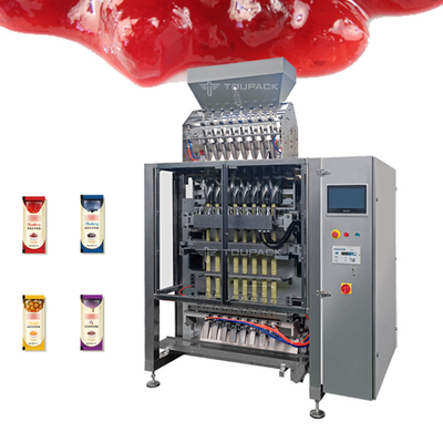 Paslanmaz Çelik Poşet Paketleme Makinesi Reçel Jöle Şeker Çubuğu Çok Şeritli Paketleme Makinesi