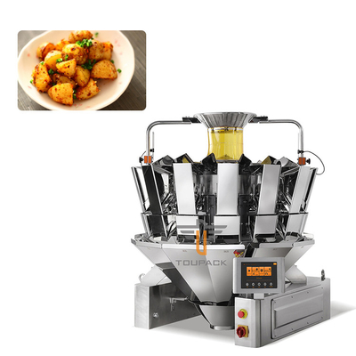 baharatlı patates küpleri tartma paketleme makinesi tam otomatik 14 başlı hopper çok başlı tartıcı