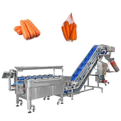 Yarım Otomatik Havuç Ağlama ve Paketleme Makinesi Sebze Ağı Çanta Paketleme Makinesi