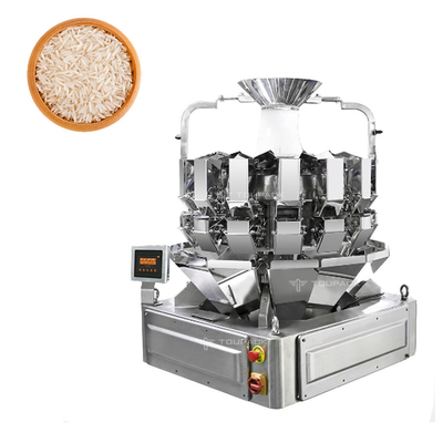 PLC MCU 14 Başlı Yüksek Yüksek Hassasiyetli Çok Başlı Ölçücü Granül Pirinç Torbası Paketleme Makinesi