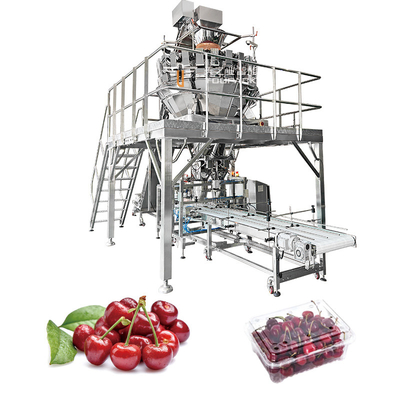 Otomatik Meyve Paketleme Makinesi Elma Kiraz Domates Konserve Paketleme Kumquat Tepsisi Paketleme Makinesi