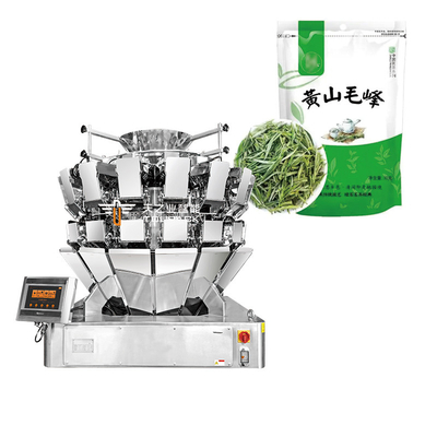 Çoklu Başlı Ağırlık Çantası Yeşil Çay Paketleme Makinesi Çay Stand-Up Pocket Doldurma Paketleme Makinesi