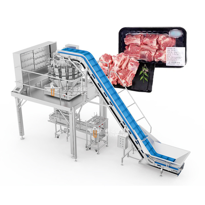 Ribeye Biftekler vida çok başlı tartıcı plastik kutu ambalaj ekipmanları