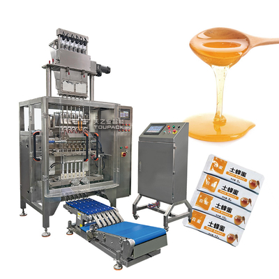Sıvı Saşe Paketleme Makinesi 55bpm 2-16 Şerit Çoklu Paketleme