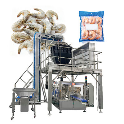 Çok Kafalı Terazi ve Hazır Kese Makinası ile Dondurulmuş Tavuk Nugget Paketleme Hattı