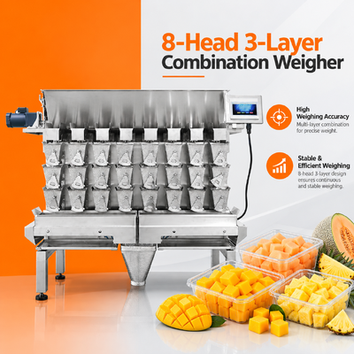 Automatic Fresh-Cut Fruit Weighing and Tray Packing Line