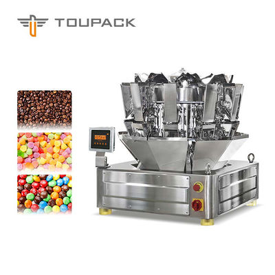 SS304 Şeker İçin 10 Baş 0.8L Tartı Paketleme Makinesi
