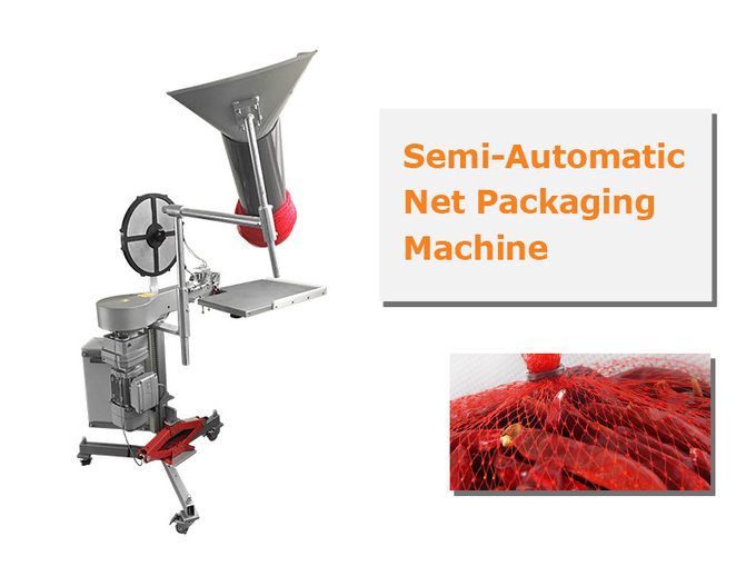 800W Yarı Otomatik Net Paketleme Makinesi Meyve Çantası Biletleme Paketleme Ekipmanları 0