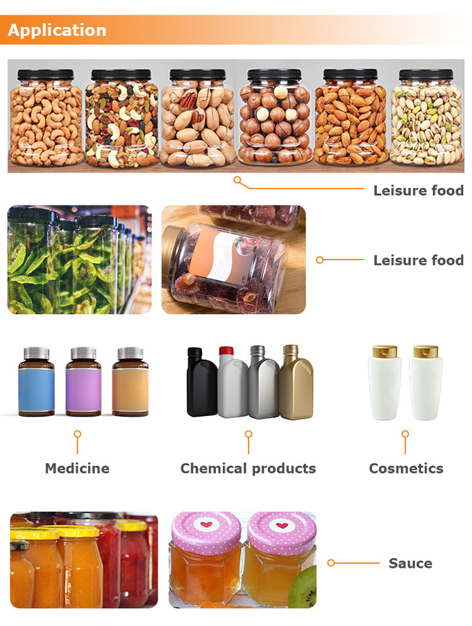 Kurutulmuş Meyve Snack Nut Plastik Şişe Dolum Makinesi, Multihead Kantarı Eğimli Konveyörlü 0